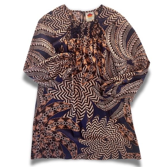 Farm Rio Yawanawa Vanahu Organic Cotton Mini Dress XS EUC #resortstyle - Picture 1 of 10